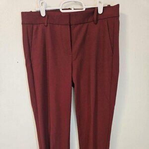 J. Crew size 6 Ruby pant straight leg. Cranberry color. NWT.